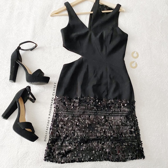 Jay Godfrey Cut Out Sequin Cocktail Dress - Picture 2 of 9